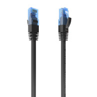 CABLE RED LATIGUILLO RJ45 CAT.6 UTP AWG26 CCA NEGRO 0.5M AISENS A135-0841