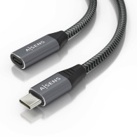 CABLE USB 3.2 GEN2x2 ALU 8K30HZ 5A 100W USB-C-M-C-H GRIS 1.5M AISENS A107-0761