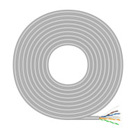 CABLE DE RED RJ45 CAT.6 UTP RIGIDO AWG23 CCA ALEACION GRIS 305M AISENS A135-0750