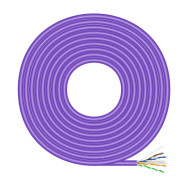 CABLE RJ45 LSZH CAT.6 UTP RIGID AWG23 CCA ALEACION VIOLETA 100M AISENS A135-0747
