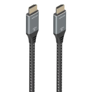CABLE HDMI V2.1 ALTA VELOCIDAD 8K60HZ AM-AM GRIS-NEGRO 7.0M AISENS A150-0877