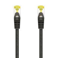 CABLE RED LATIGUILLO RJ45 LSZH CAT.7 SFTP AWG26 NEGRO 1.0M AISENS A146-0486