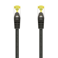 CABLE RED LATIGUILLO RJ45 LSZH CAT.7 SFTP AWG26 NEGRO 2.0M AISENS A146-0487