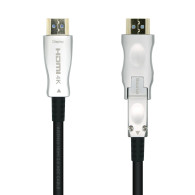 CABLE HDMI V2.0 AOC DESMONTABLE 4K60HZ 4 4 4 18GBPS AM-DM-AM NEGRO AISENS 20M A14