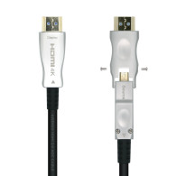 CABLE HDMI V2.0 AOC DESMONTABLE 4K60HZ 4 4 4 18GBPS AM-DM-AM NEGRO AISENS 30M A14