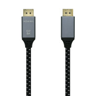 CABLE DISPLAYPORT V1.4 8K 60HZ DPM-DPM GRIS NEGRO 2.0M AISENS A149-0437