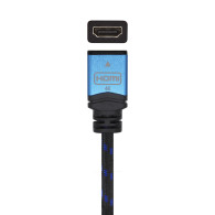 CABLE HDMI V2.0 PROLONGADOR 4K60HZ 18GBPS AM-AH NEGRO AZUL 2.0M AISENS A120-0453
