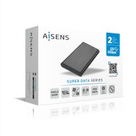 CAJA EXTERNA 2.5 9.5MM SATA A USB 3.0 3.1 GEN1 NEGRA AISENS ASE-2525B
