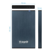 CAJA EXTERNA 2.5 TOOQ 95 MM SATA USB 3.0 3.1 GEN1 AZUL PACIFICO TOOQ TQE-2527PB