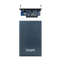 CAJA EXTERNA 2.5 TOOQ 95 MM SATA USB 3.0 3.1 GEN1 AZUL PACIFICO TOOQ TQE-2527PB