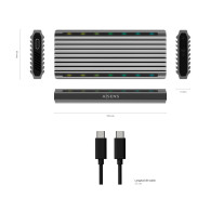 CAJA EXTERNA M.2 ASM2-RGB011GR SATA-NVME USB3.1 GEN2 GRIS AISENS ASM2-RGB011GR