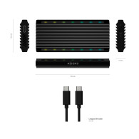 CAJA EXTERNA M.2 ASM2-RGB011GR SATA-NVME USB3.1 GEN2 NEGRA AISENS ASM2-RGB012B