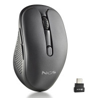 RATON NGS INALAMBRICO LASER EVOMIX BLACK RECARGABLE MULTIMODO NEGRO USB-C