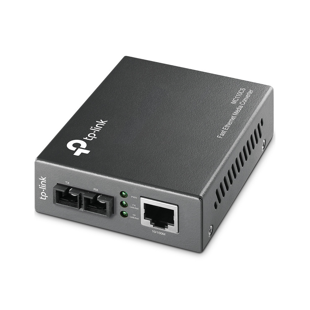 CONVERSOR SOPORTE FIBRA 100MB TP-LINK MODO SENCILLO SC MC110CS
