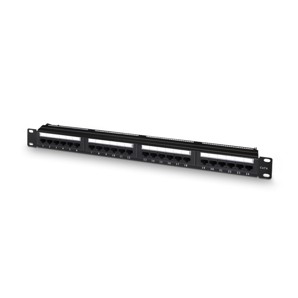 PANEL DE PARCHEO 24 PUERTOS RJ45 CAT.6 UTP 19 1U DUAL IDC AISENS A141-0509