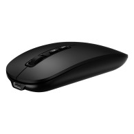 RATON COOLBOX INALAMBRICO W02 IA BLACK RECARGABLE TIPO-C MULTIDISPOSITIVO USB