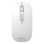 RATON COOLBOX INALAMBRICO W02 IA GRIS RECARGABLE TIPO-C MULTIDISPOSITIVO USB