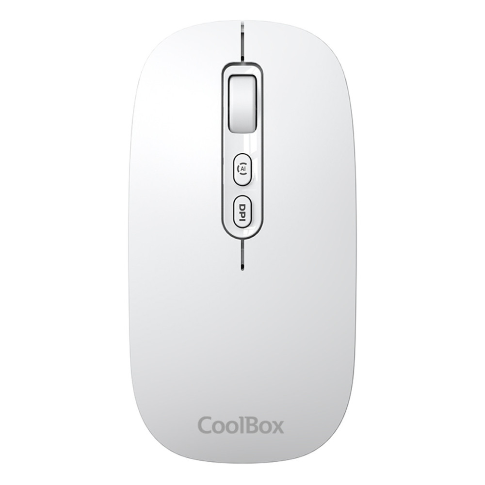 RATON COOLBOX INALAMBRICO W02 IA GRIS RECARGABLE TIPO-C MULTIDISPOSITIVO USB
