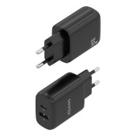 CARGADOR GAN 30W 1xUSB-C PD3.0 QC4.0 1xUSB-A QC3.0 NEGRO AISENS A110-0924