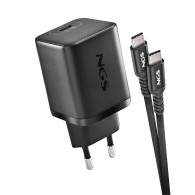 CARGADOR NGS DE PARED ULTRARRAPIDO DE 65W SALIDA USB-C Y CABLE USB-C A USB-C