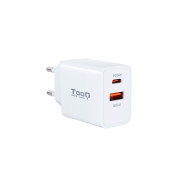 CARGADOR USB-C PD TOOQ PARED 20W USB-A QC 18W BLANCO TQWC-2SC04WT