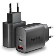 CARGADOR NGS DE PARED ULTRARRAPIDO DE 30W CON 2 PUERTOS USB-C + USB-A