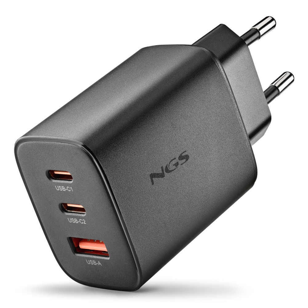 CARGADOR NGS DE PARED ULTRARRAPIDO DE 65W CON 3 PUERTOS 2USB-C + USB-A