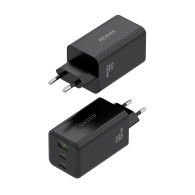 CARGADOR GaN 100W 2USB-C PD3.0 QC4.0 1USB-A QC3.0 NEGRO AISENS ASCH-100W3P052-BK