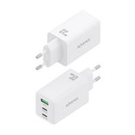 CARGADOR GAN 65W 2USBC PD3.0 QC4.0 1USBA QC3.0 BLANCO AISENS ASCH-65W3P072-W