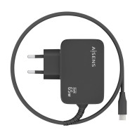 CARGADOR GaN 65W PD3.0 1XUSB-C 1.8M NEGRO AISENS ASCH-1PD65WL033-BK