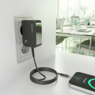 CARGADOR GaN 65W PD3.0 1XUSB-C 1.8M NEGRO AISENS ASCH-1PD65WL033-BK