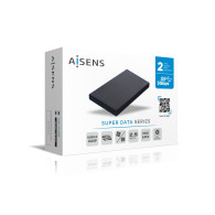 CAJA EXTERNA 2.5 AISENS SATA 9.5mm A USB 3.0 3.1 GEN1 NEGRA ASE-2530B