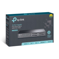 SWITCH TP-LINK 16P 8X10 100 1000(PoE)+ 8x10 10 1000 RACK TL-SG1016PE