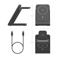 CARGADOR INALAM EXTRAIBLE 4 EN 1 MOVIL APPLE WATCH AURI AISENS ASCH-15W4WC064-BK
