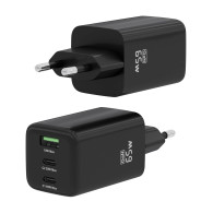 CARGADOR GAN 65W 2xUSB-C PD3.0 QC4.0 1xUSB-A QC3.0 NEGRO AISENS ASCH-65W3P042-BK