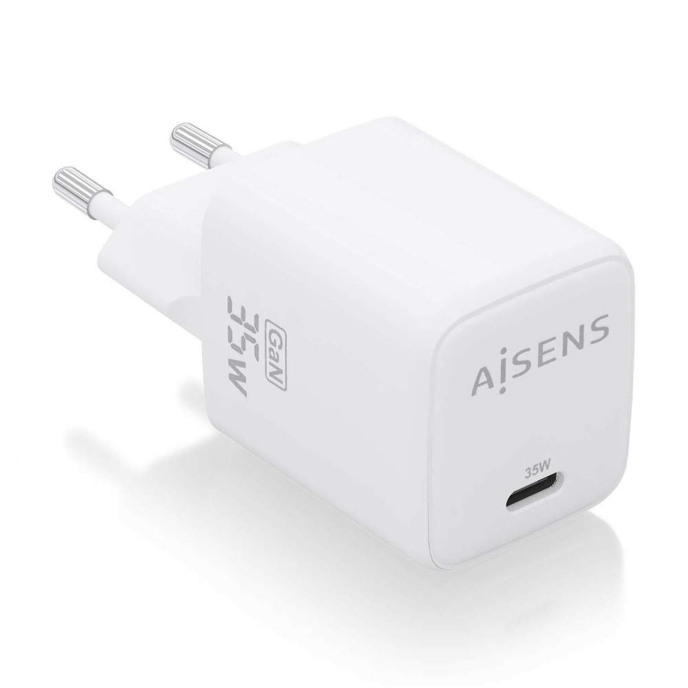 CARGADOR GaN 35W 1xUSB-C PD3.0 QC4.0 BLANCO AISENS ASCH-35W1P016-W