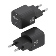 CARGADOR GaN 35W 1xUSB-C PD3.0 QC4.0 NEGRO AISENS ASCH-35W1P023-BK