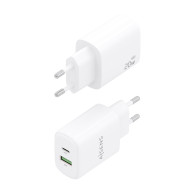 CARGADOR GaN 20W 1xUSB-C PD3.0 1xUSB-A QC3.0 BLANCO AISENS A110-0909