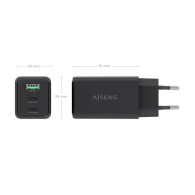 CARGADOR GAN 65W 2USBC PD3.0 QC4.0 1USB-A QC3.0 NEGRO AISENS ASCH-65W3P073-BK