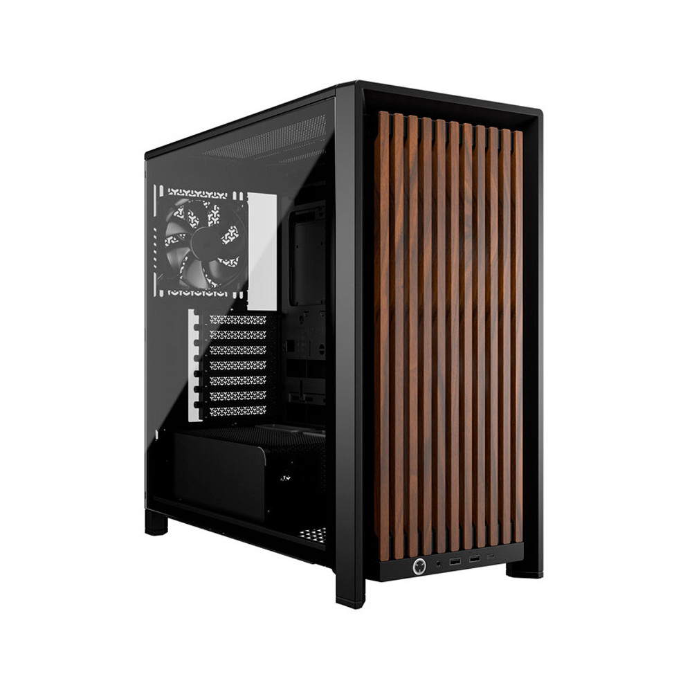 CAJA ATX SEMITORRE CORSAIR FRAME 4000D RS WOOD CRISTAL TEMPLADO NEGRA-NUEZ