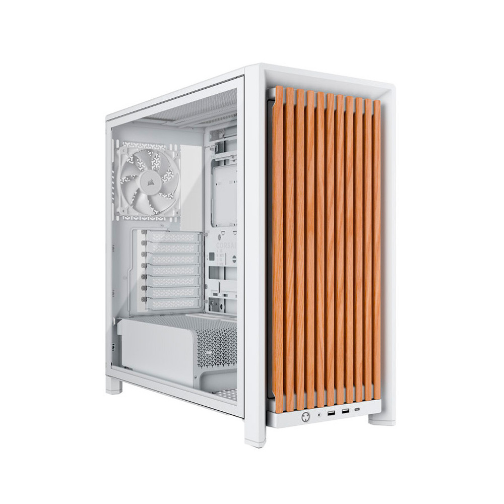 CAJA ATX SEMITORRE CORSAIR FRAME 4000D RS WOOD CRISTAL TEMPLADO BLANCA-ROBLE