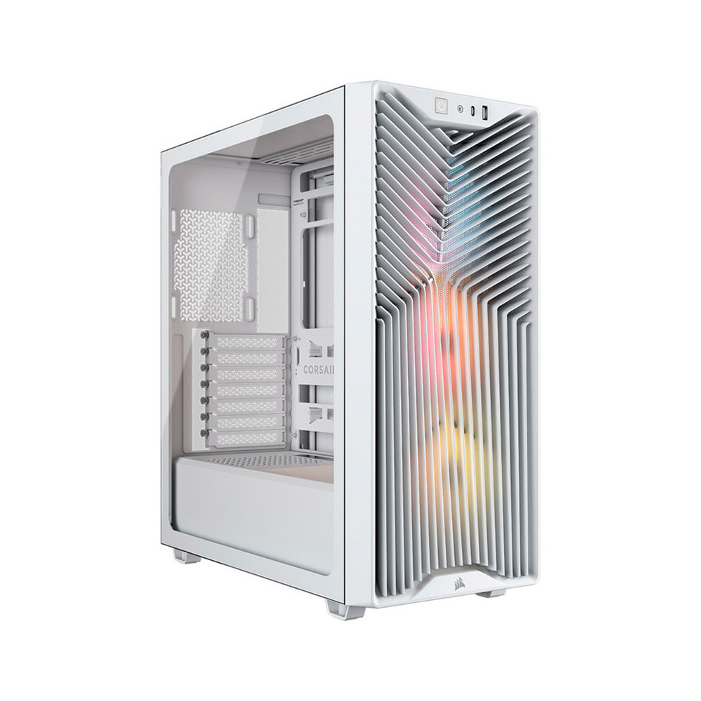 CAJA ATX SEMITORRE CORSAIR 3200D RS ARGB CRISTAL TEMPLADO BLANCA