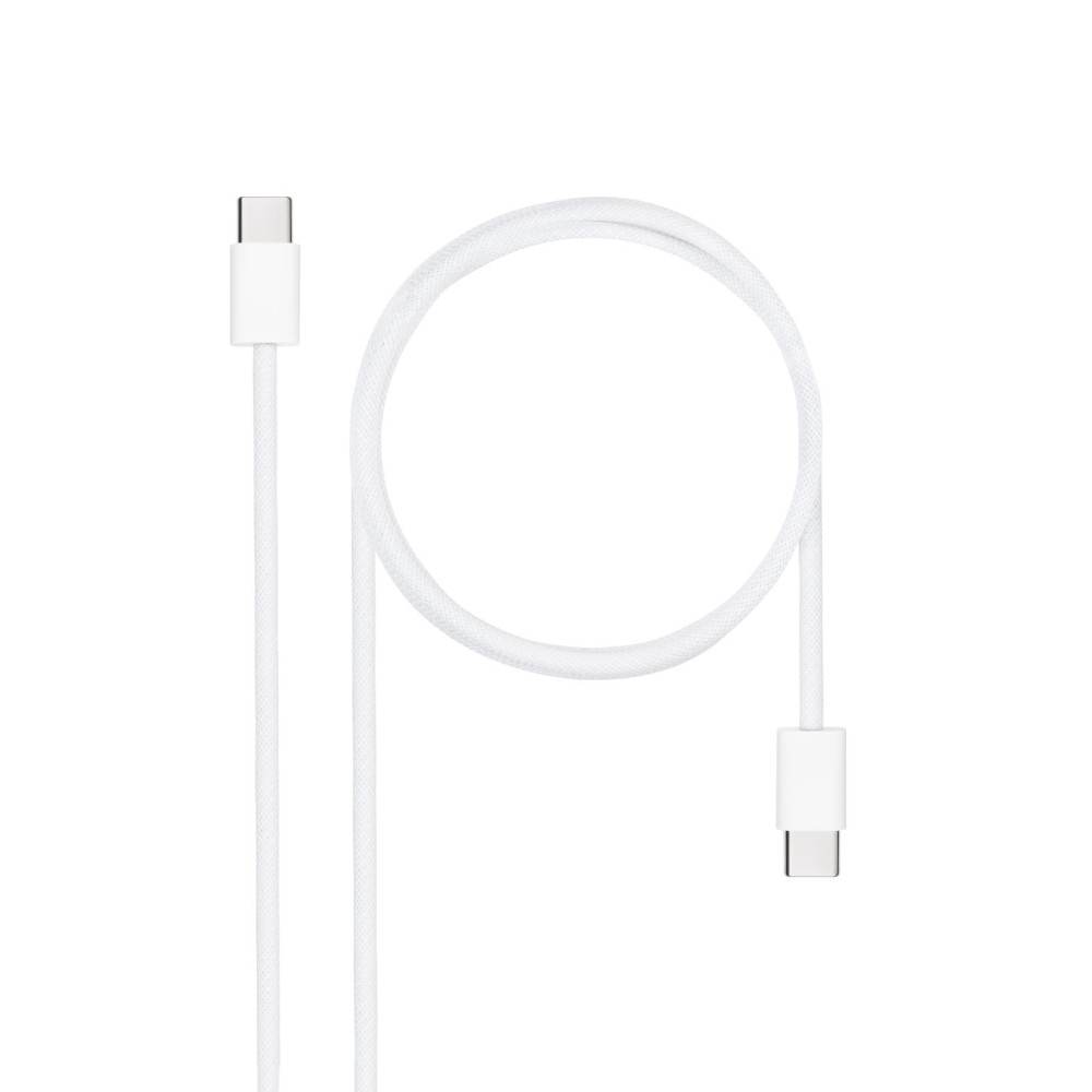 CABLE USB-C 2.0 60W 3A USB-C M-USB-C M 1 M NANOCABLE 10.01.6001-CO