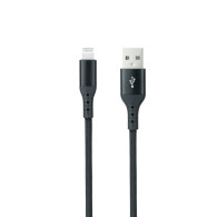 CABLE LIGHTNING A USB A M NEGRO MALLADO 1 M NANOCABLE 10.10.0401-COBK