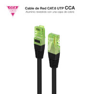 CABLE RED CAT.6 UTP AWG26 CCA NEGRO 3 M NANOCABLE 10.20.1403-BK