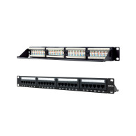 PANEL DE PARCHEO 24 PUERTOS CAT.6A UTP 19 1U NEGRO NANOCABLE 10.21.4124