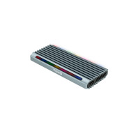 CAJA EXTERNA M.2 NGFF NVMe USB3.1 GEN2 USB-A RGB GRIS TQE-2221G
