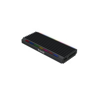 CAJA EXTERNA M.2 NGFF NVMe USB3.1 GEN2 USB-C RGB NEGRO TQE-2222B