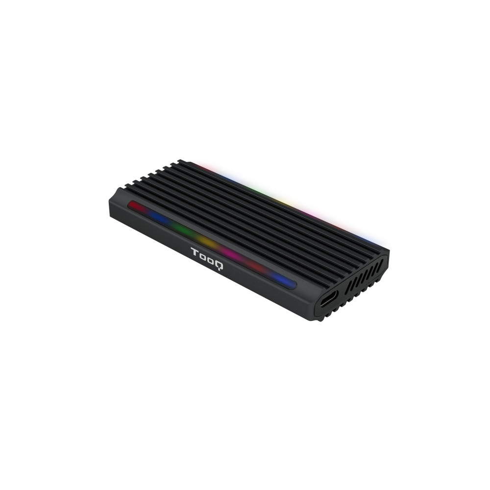 CAJA EXTERNA M.2 NGFF NVMe USB3.1 GEN2 USB-C RGB NEGRO TQE-2222B