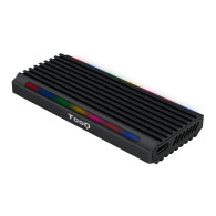 CAJA EXTERNA M.2 NGFF/NVMe USB3.1 GEN2 USB-C RGB NEGRO TQE-2222B